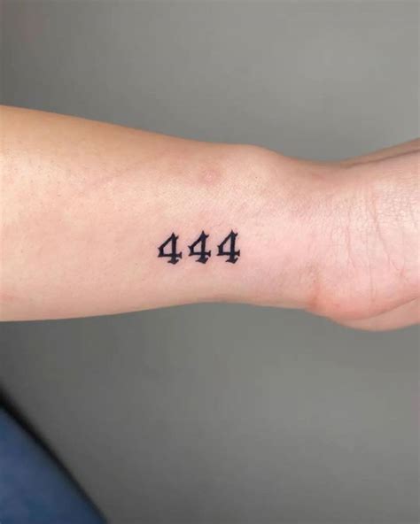 444 tattoo|Tatuagem 444: Descubra o Significado e sua Importância